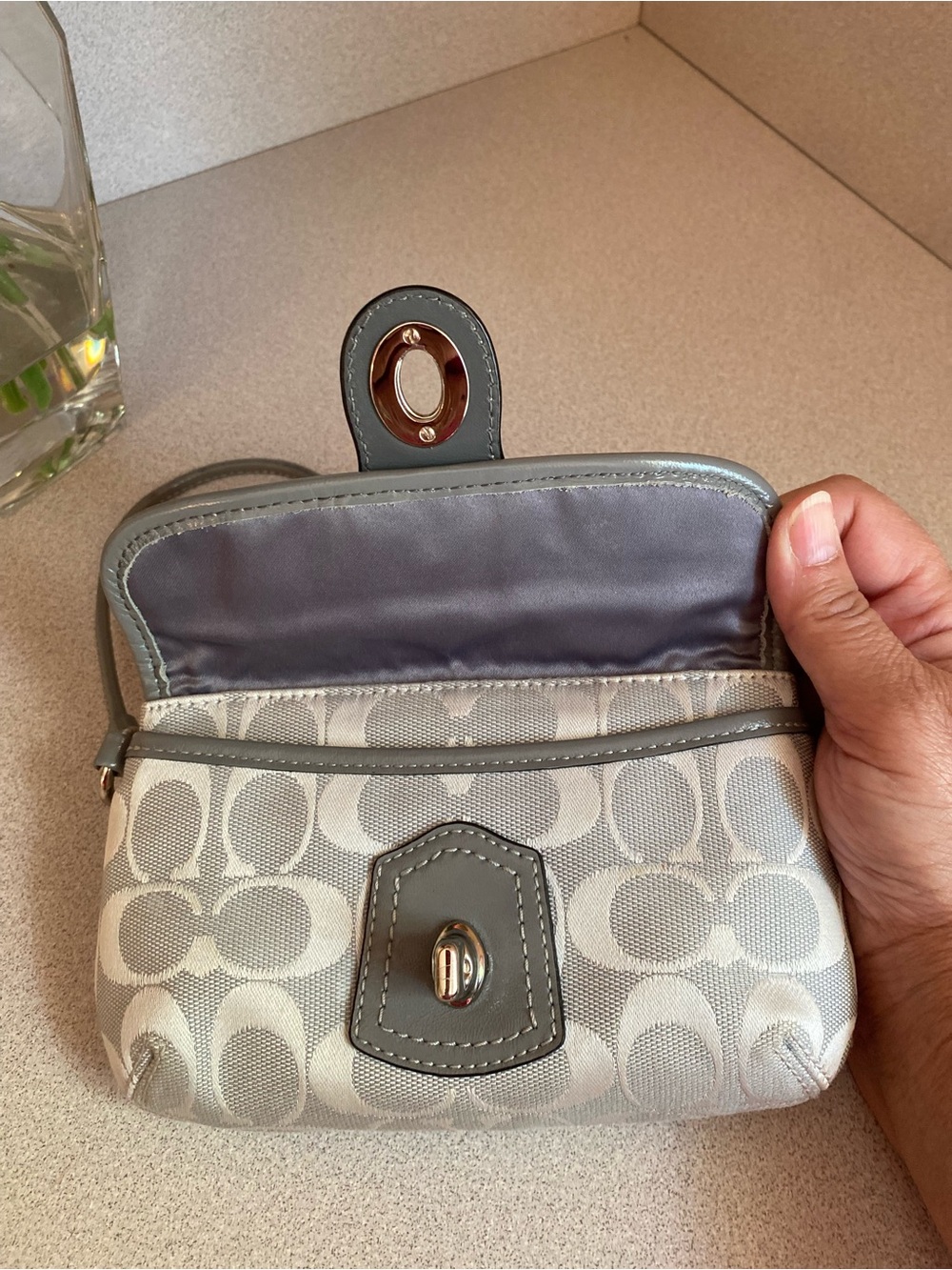 Coach Vintage Y2K Legacy Signature Optic Turnlock Flap Wristlet - Picture 10 of 16